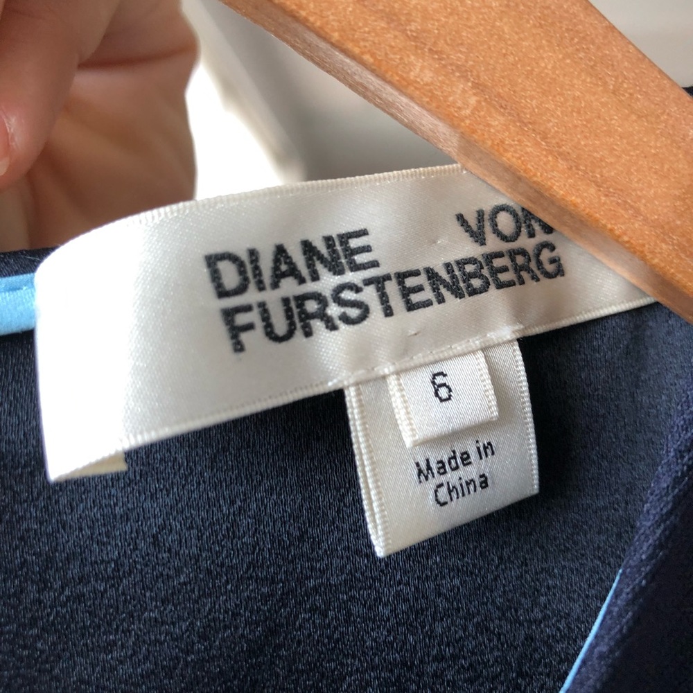 DVF Navy Blue A-Line Dress - Picture 3 of 3